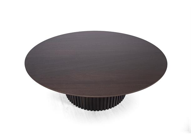 Siena sofabord Ø100x38 cm, Mocca eikefiner 