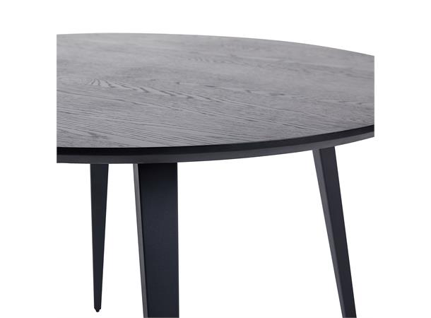 Anders spisebord Ø120 cm, sort eikefinér