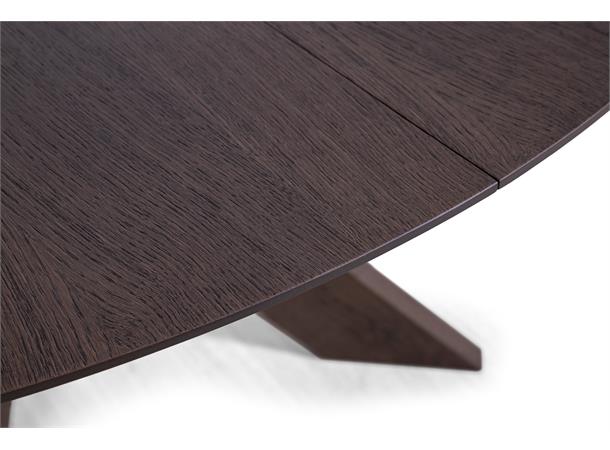 Vermont spisebord Ø120, Mocca finèr, opptil 4 klaffer 