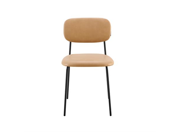 Hanne spisestol Sand PU, sorte metallben 