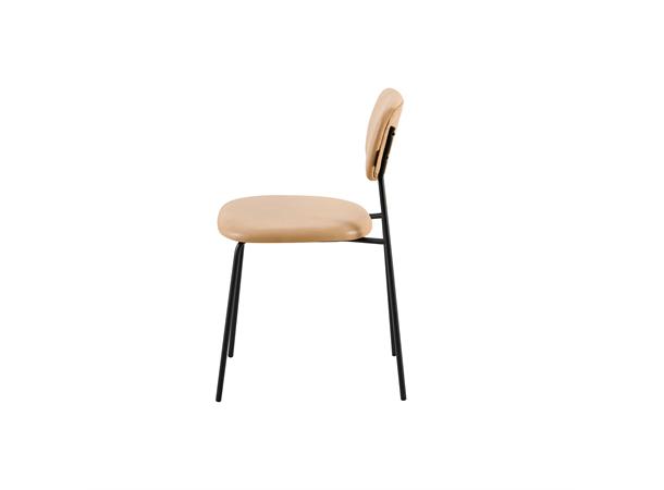 Hanne spisestol Sand PU, sorte metallben 