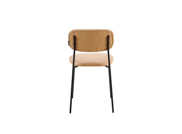 Hanne spisestol Sand PU, sorte metallben 