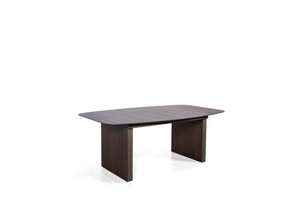 Viborg spisebord, opptil 2 klaffer Mocca eikefiner, 200x120cm 