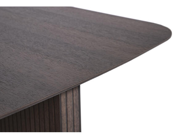 Viborg spisebord, opptil 2 klaffer Mocca eikefiner, 200x120cm 