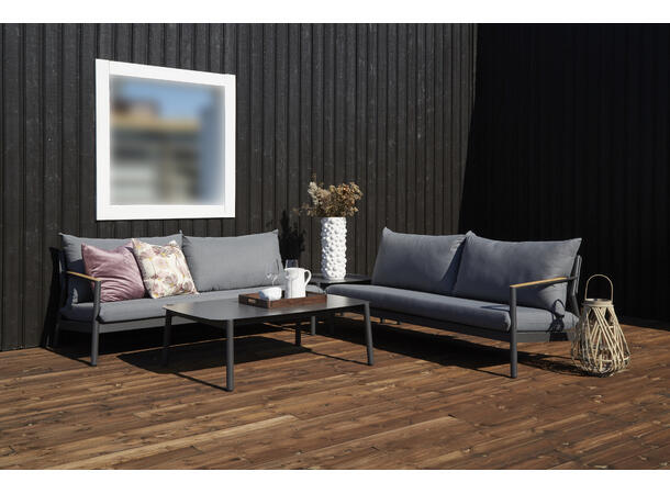 Seaside hjørnegruppe Grå Alu, 250x250cm 