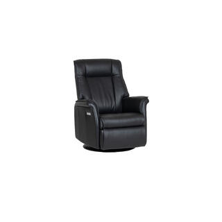 Star recliner, m/massasje, H2 Hud/PVC, svart