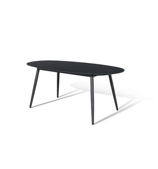 Altea ovalt bord 180x100x75cm, spraystone, svart