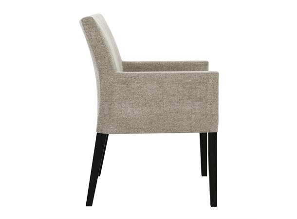 Lotte spisestol med arm, PG2 Svarte ben, Storm 09 Taupe 
