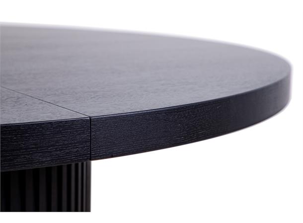 Visby spisebord Ø120, sort eikefinèr