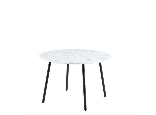 Stian spisebord Ø120 cm, Melamin-topp m/marmorlook 