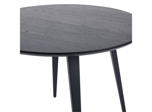 Anders spisebord Ø100 cm, sort eikefinér 