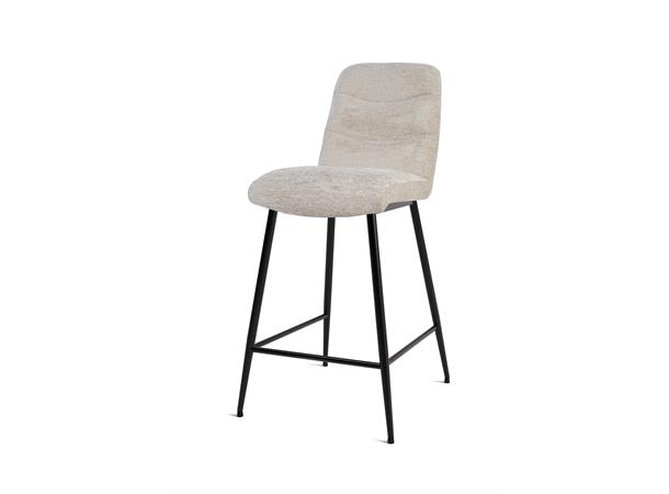 Hege barstol Beige tekstil VX207-2, sorte metallben 