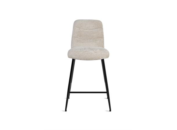 Hege barstol Beige tekstil VX207-2, sorte metallben 