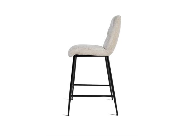 Hege barstol Beige tekstil VX207-2, sorte metallben 
