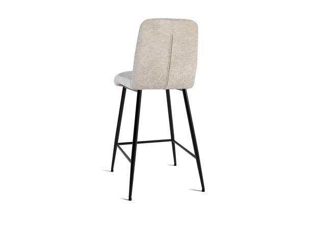 Hege barstol Beige tekstil VX207-2, sorte metallben 