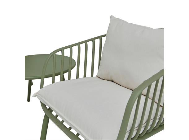 Miami stolsett, 2 stoler og bord Grønn stål/plast 