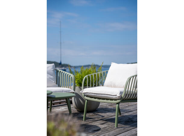 Miami stolsett, 2 stoler og bord Grønn stål/plast 