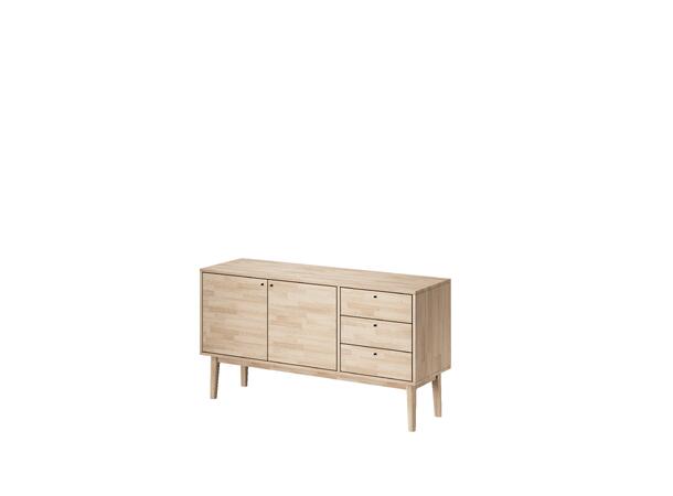 Casø Elegance skjenk, 140x78x44 cm Hvitpigmentert eik, treben 