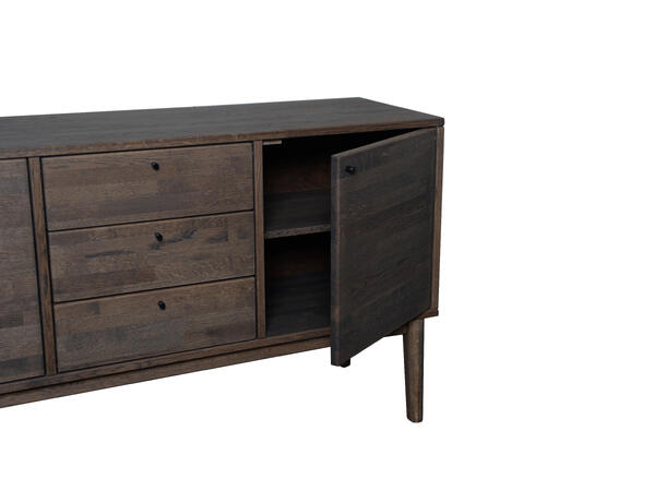 Casø Elegance skjenk, 186x78x44 cm Røkt eik, treben 
