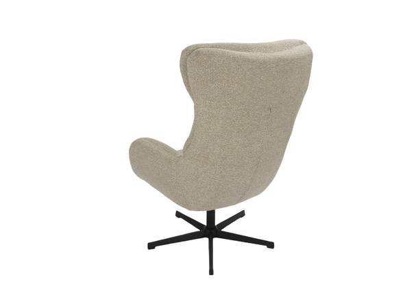 Curtis hvilestol med tilt og skammel Royal 110 Beige, Svart sokkel 