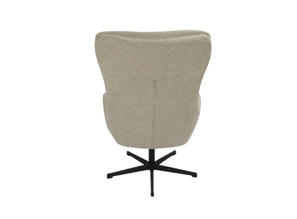 Curtis hvilestol med tilt og skammel Royal 110 Beige, Svart sokkel 