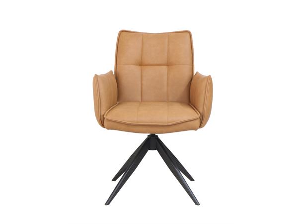 Katrine spisestol m/sving Cognac PU