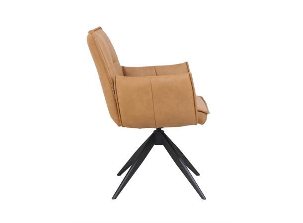 Katrine spisestol m/sving Cognac PU