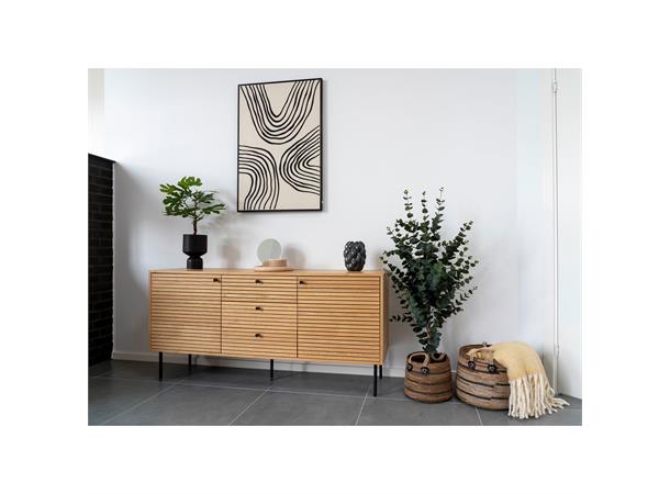 Kyoto skjenk, 3 skuffer + 2 dører Eikefinér, 150x40x74 cm 