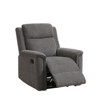 Teddy recliner, manuell Brun tekstil