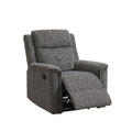 Teddy recliner, manuell Brun tekstil