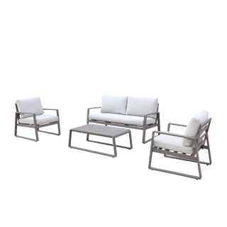 Samos sofagruppe 2+1+1+Bord Coffee ramme/beige tekstil