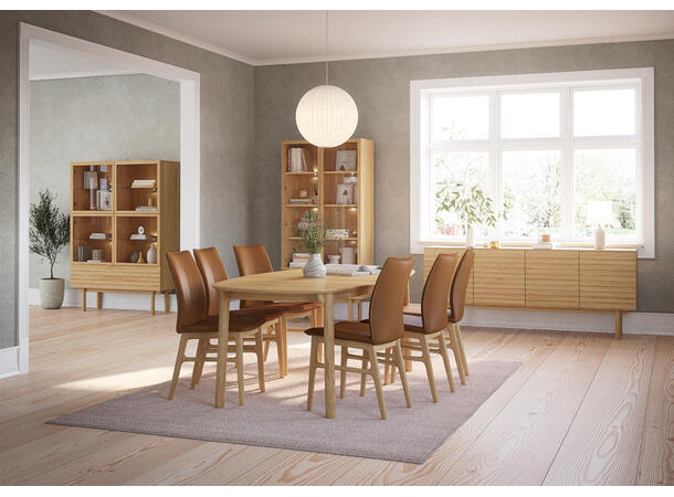 Casø 777 Skjenk, 200x83x42 cm Natur eik, skrå ben 