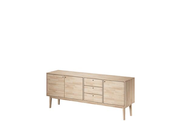 Casø Elegance skjenk, 186x78x44 cm Hvitpigmentert eik, treben 