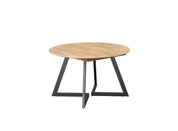Casø Ellis spisebord Ø120 Natur eik, metallben 