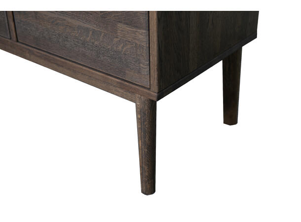 Elegance vitrine, 93x193x44 cm Røkt eik, treben 