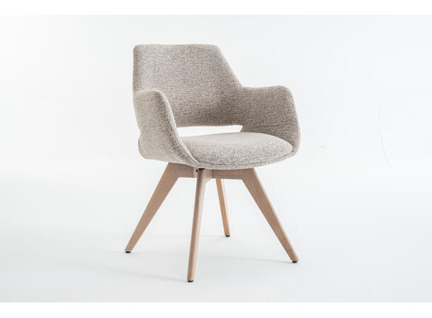 Mona spisestol m/sving, hvitpigm. eik Present 121, Taupe 