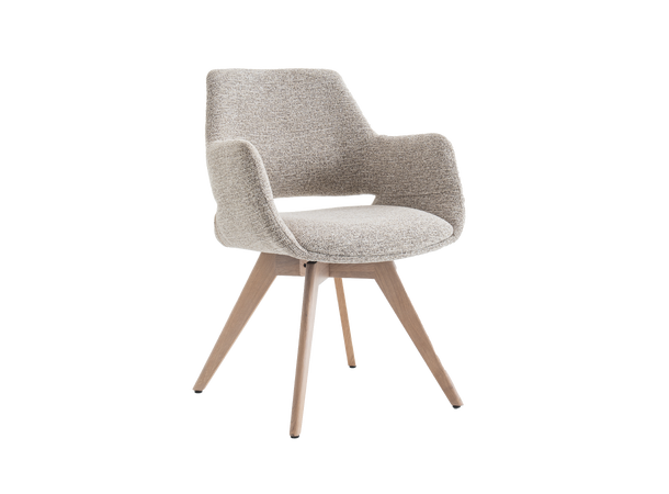 Mona spisestol m/sving, hvitpigm. eik Present 121, Taupe 