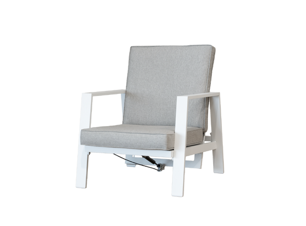 Mandal sofagruppe m/reclinerseter 2+1+1 + bord - Krem Alu 