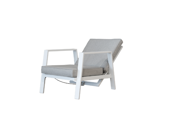 Mandal sofagruppe m/reclinerseter 2+1+1 + bord - Krem Alu 