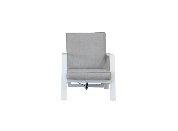 Mandal sofagruppe m/reclinerseter 2+1+1 + bord - Krem Alu 