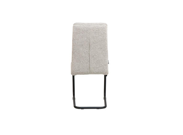 Andrine spisestol Beige tekstil, sorte metallben 