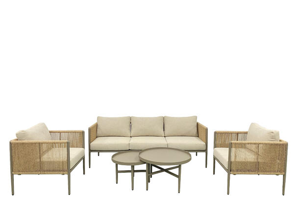 Sintra sofagruppe, 3+1+1+ 2 bord Aluminium 