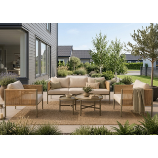Sintra sofagruppe, 3+1+1+ 2 bord Aluminium