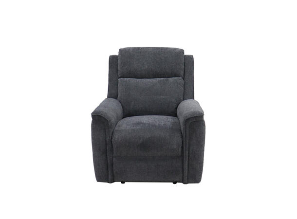 Teddy recliner, manuell Mørk grå tekstil 