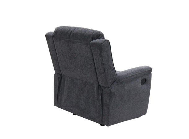 Teddy recliner, manuell Mørk grå tekstil 