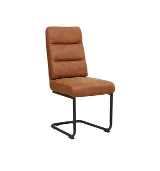 Andrine spisestol Cowboy 215 Cognac, sorte metallben