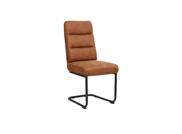 Andrine spisestol Cowboy 215 Cognac, sorte metallben 
