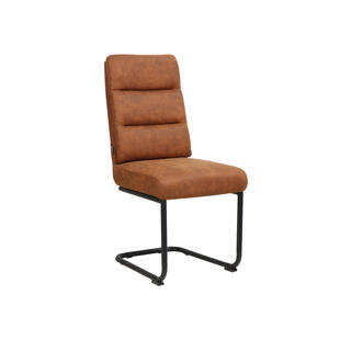 Andrine spisestol Cowboy 215 Cognac, sorte metallben