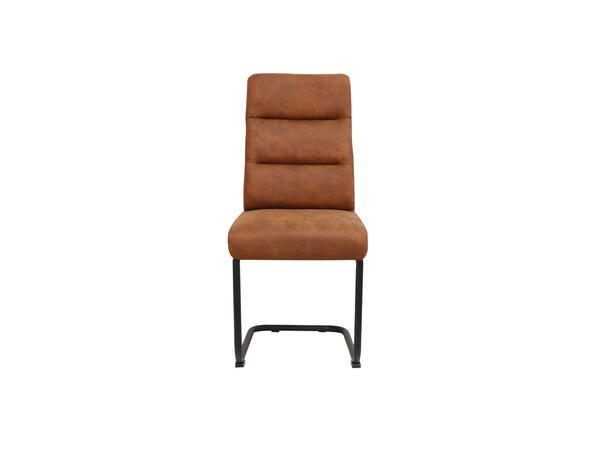 Andrine spisestol Cowboy 215 Cognac, sorte metallben 