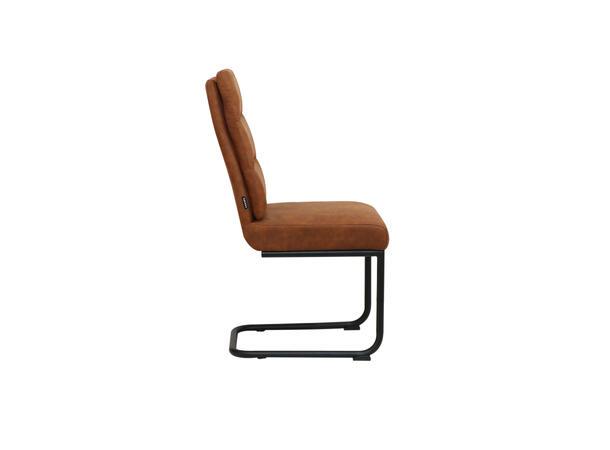 Andrine spisestol Cowboy 215 Cognac, sorte metallben 